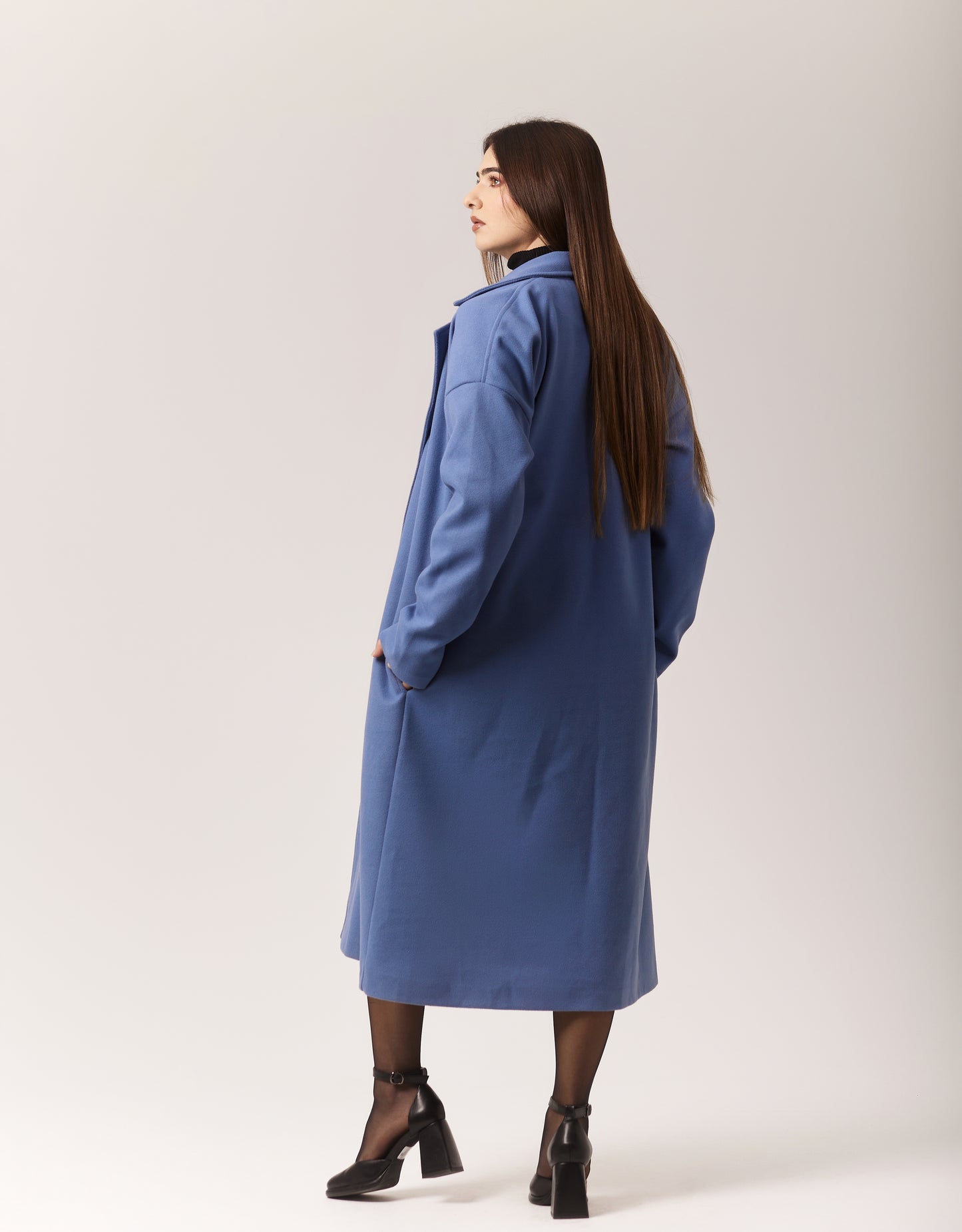 Throw It On Coat in Powder Blue