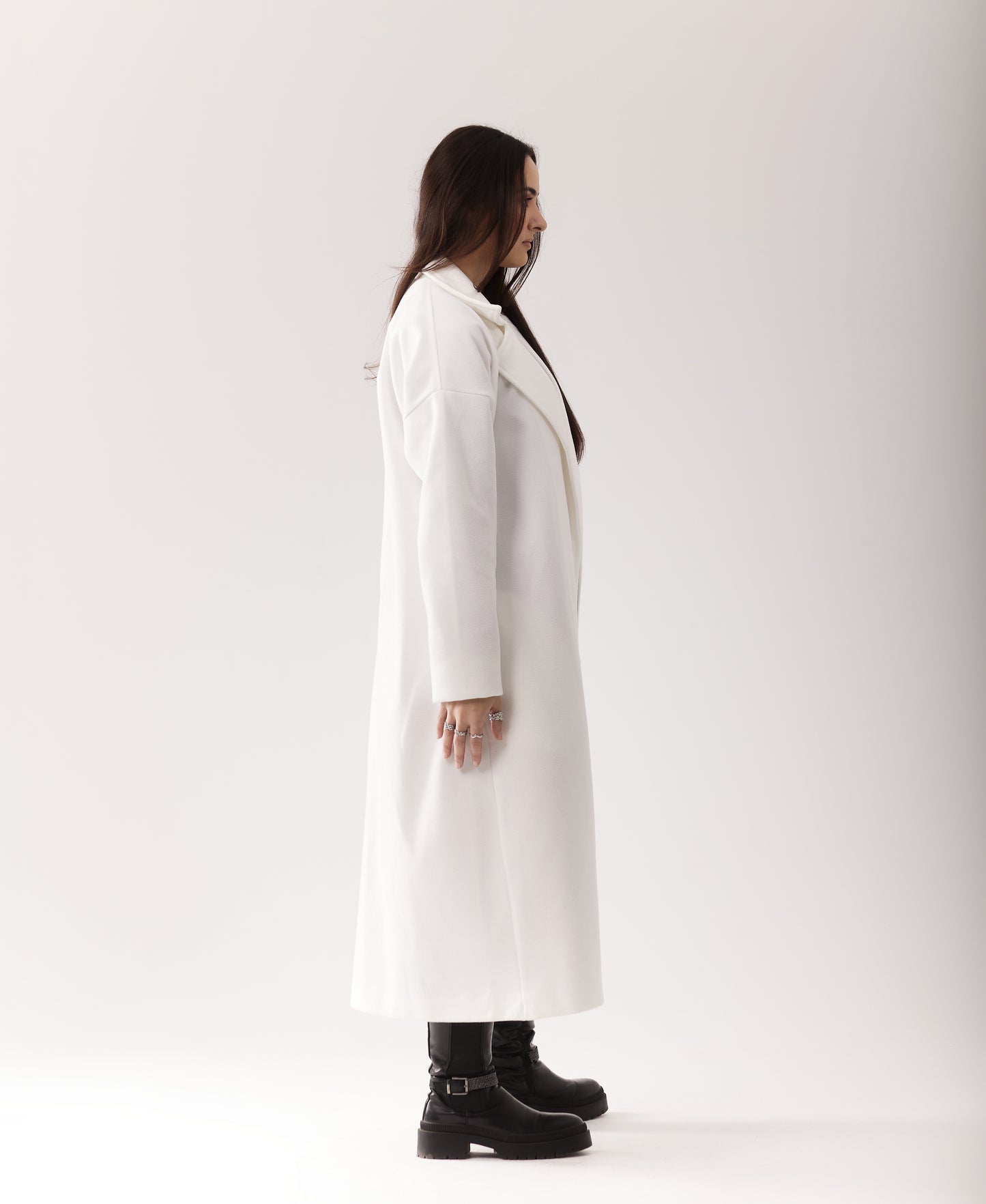 Throw It On Coat in White