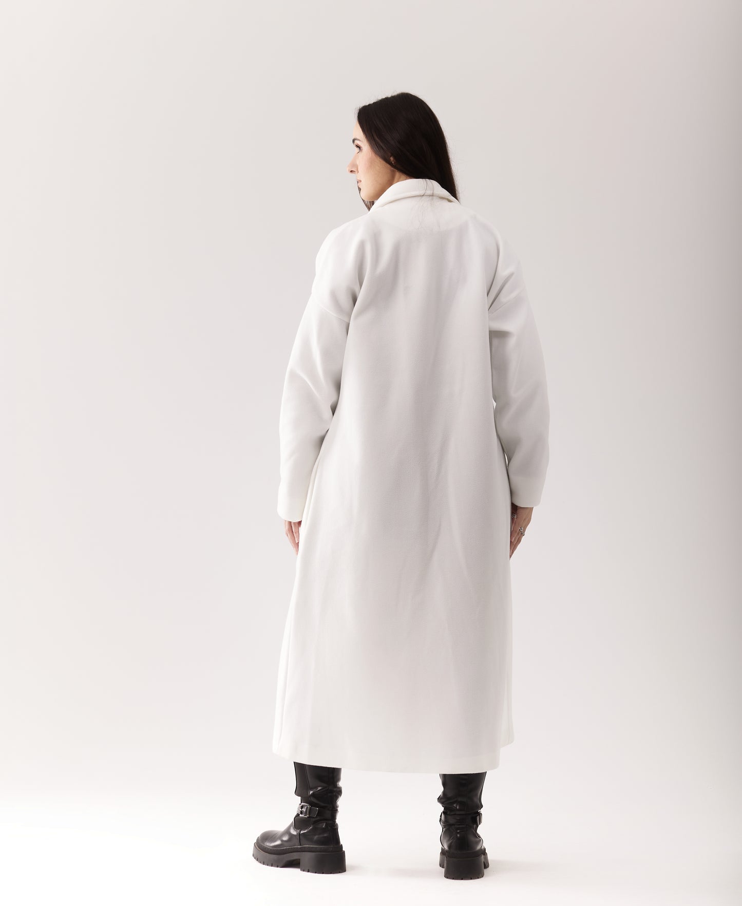 Throw It On Coat in White