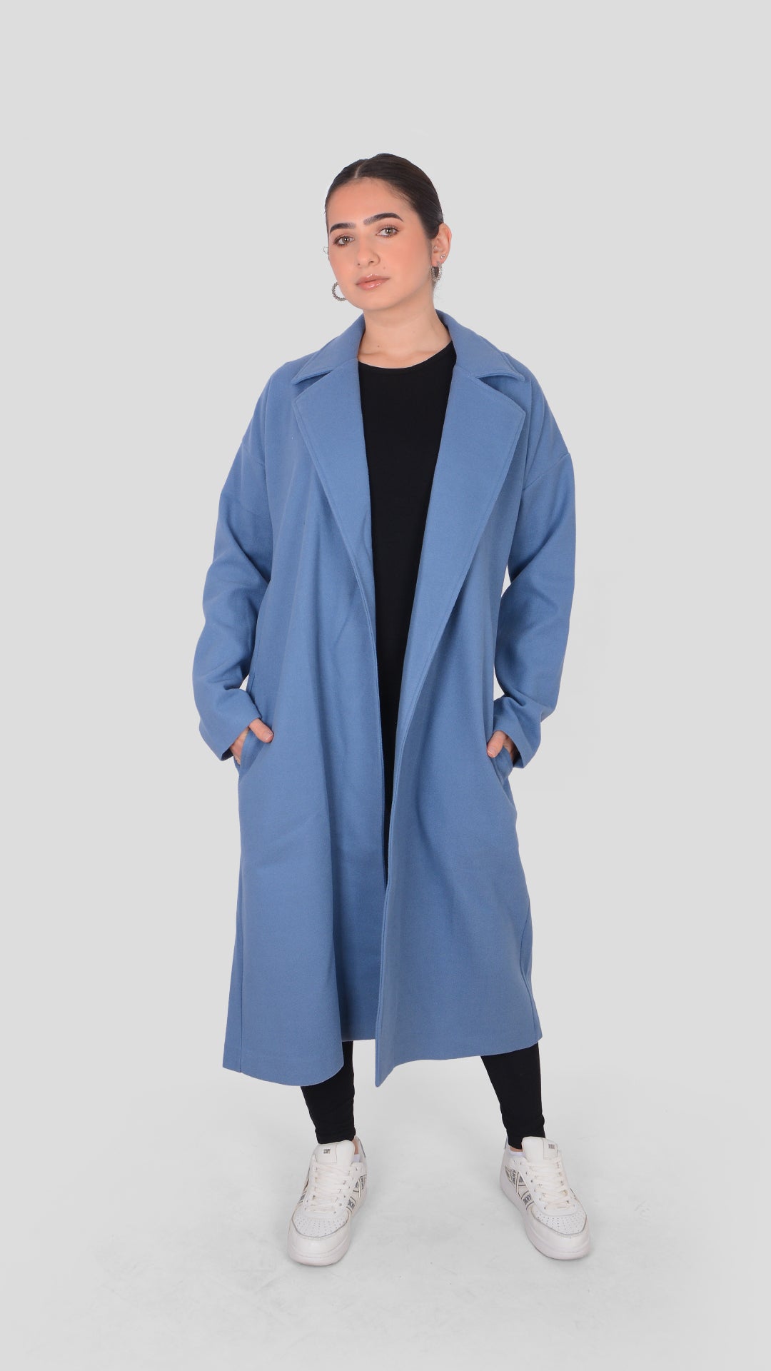 Throw It On Coat in Powder Blue